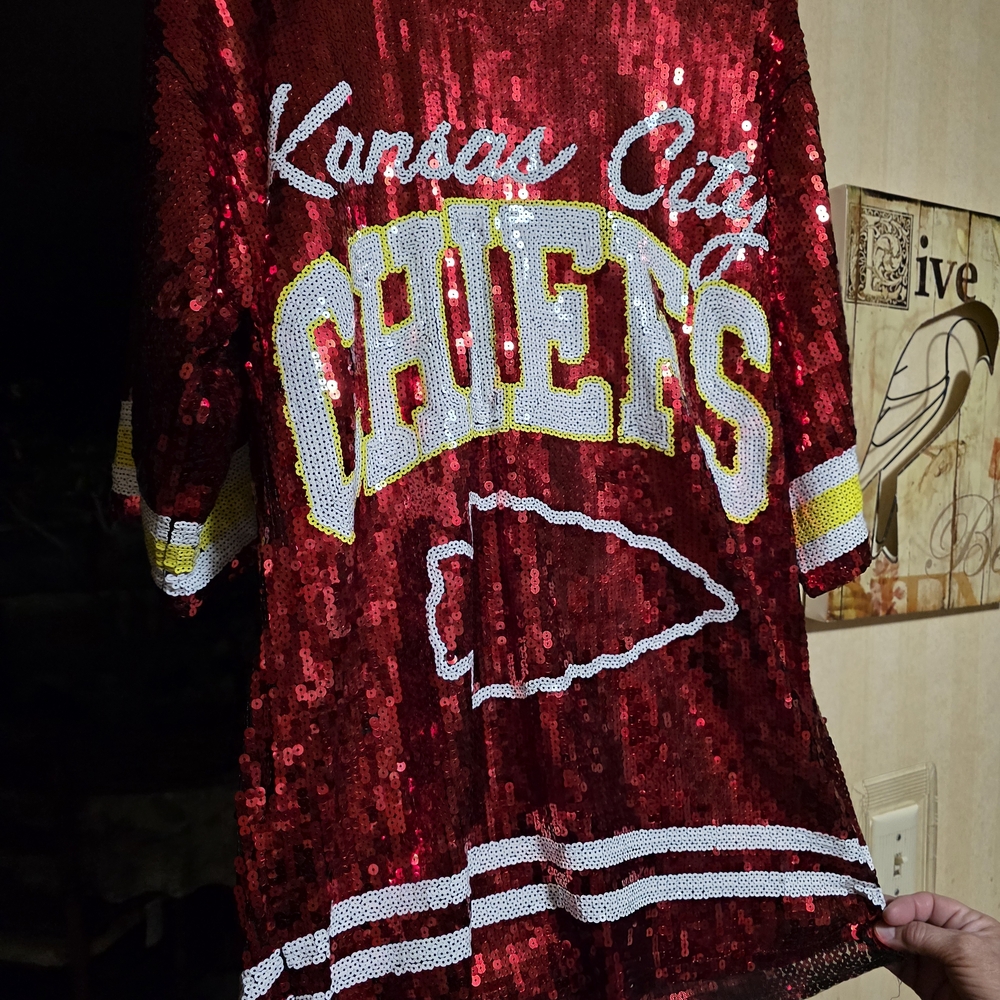 Kansas City Chiefs Sequin Top - Red